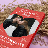Personalizuotas "Valentino dienos dizainas 2" šokoladas su jūsų nuotrauka TeeInBlue