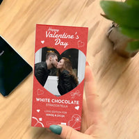 Personalizuotas "Valentino dienos dizainas 2" šokoladas su jūsų nuotrauka TeeInBlue