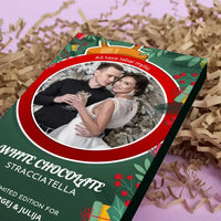 Personalizuotas "Kalėdinis dizainas 3" šokoladas su jūsų nuotrauka TeeInBlue