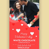 Personalizuotas "Valentino dienos dizainas 3" šokoladas su jūsų nuotrauka TeeInBlue