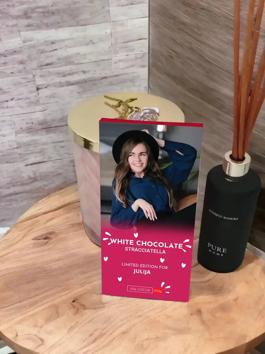 Personalizuotas "Valentino dienos dizainas" šokoladas su jūsų nuotrauka  Šokoladas -  dovanokis.lt