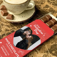 Personalizuotas "Valentino dienos dizainas 2" šokoladas su jūsų nuotrauka TeeInBlue