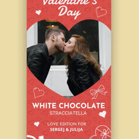 Personalizuotas "Valentino dienos dizainas 2" šokoladas su jūsų nuotrauka TeeInBlue