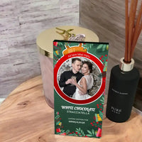 Personalizuotas "Kalėdinis dizainas 3" šokoladas su jūsų nuotrauka TeeInBlue