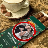 Personalizuotas "Kalėdinis dizainas 3" šokoladas su jūsų nuotrauka TeeInBlue