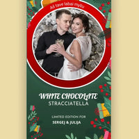 Personalizuotas "Kalėdinis dizainas 3" šokoladas su jūsų nuotrauka TeeInBlue