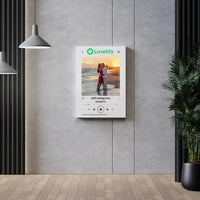 Personalizuotas "lovetify" drobės dizainas su tavo nuotrauka ir pasirinkta daina  Drobe -  dovanokis.lt