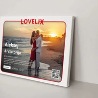 Personalizuotas "Lovelix" dizaino kūrinys ant drobės su jūsų nuotraukomis ir vardais  Drobe -  dovanokis.lt