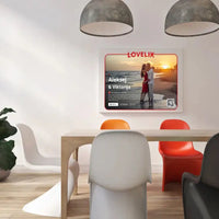 Personalizuotas "Lovelix" dizaino kūrinys ant drobės su jūsų nuotraukomis ir vardais  Drobe -  dovanokis.lt