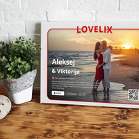 Personalizuotas "Lovelix" dizaino kūrinys ant drobės su jūsų nuotraukomis ir vardais  Drobe -  dovanokis.lt