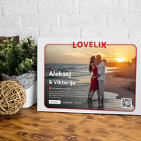 Personalizuotas "Lovelix" dizaino kūrinys ant drobės su jūsų nuotraukomis ir vardais  Drobe -  dovanokis.lt
