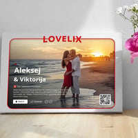 Personalizuotas "Lovelix" dizaino kūrinys ant drobės su jūsų nuotraukomis ir vardais  Drobe -  dovanokis.lt