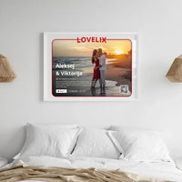 Personalizuotas "Lovelix" dizaino įrėmintas plakatas su jūsų nuotrauka ir vardais  Poster -  dovanokis.lt