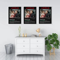 Personalizuotas "Lovelix" dizaino įrėmintas plakatas su jūsų nuotrauka ir vardais  Posteris(Plakatas) -  dovanokis.lt