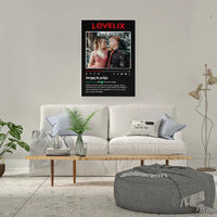 Personalizuotas "Lovelix" dizaino kūrinys ant drobės su jūsų nuotrauka ir vardais  Drobe -  dovanokis.lt