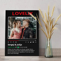 Personalizuotas "Lovelix" dizaino kūrinys ant drobės su jūsų nuotrauka ir vardais  Drobe -  dovanokis.lt