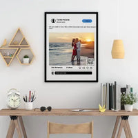 Personalizuotas "Twitter" dizaino įrėmintas plakatas su jūsų nuotrauka ir tekstu  Posteris(Plakatas) -  dovanokis.lt