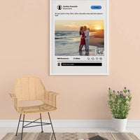 Personalizuotas "Twitter" dizaino įrėmintas plakatas su jūsų nuotrauka ir tekstu  Posteris(Plakatas) -  dovanokis.lt