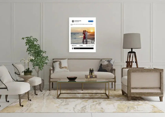 Personalizuotas "Twitter" dizaino kūrinys ant drobės su jūsų nuotrauka ir tekstu  Drobe -  dovanokis.lt