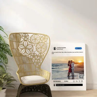 Personalizuotas "Twitter" dizaino kūrinys ant drobės su jūsų nuotrauka ir tekstu  Drobe -  dovanokis.lt