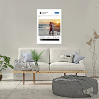 Personalizuotas "Twitter" dizaino kūrinys ant drobės su jūsų nuotrauka ir tekstu  Drobe -  dovanokis.lt