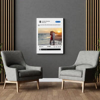 Personalizuotas "Twitter" dizaino kūrinys ant drobės su jūsų nuotrauka ir tekstu  Drobe -  dovanokis.lt