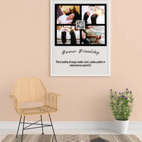 Personalizuotas "Forever Friendship" dizaino įrėmintas plakatas su jūsų nuotraukomis ir tekstu  Posteris(Plakatas) -  dovanokis.lt