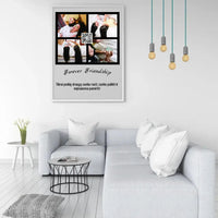 Personalizuotas "Forever Friendship" dizaino įrėmintas plakatas su jūsų nuotraukomis ir tekstu  Posteris(Plakatas) -  dovanokis.lt