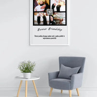 Personalizuotas "Forever Friendship" dizaino įrėmintas plakatas su jūsų nuotraukomis ir tekstu  Posteris(Plakatas) -  dovanokis.lt