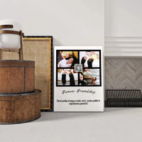 Personalizuotas "Forever Friendship" dizaino kūrinys ant drobės su jūsų nuotraukomis ir tekstu  Drobe -  dovanokis.lt