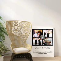 Personalizuotas "Forever Friendship" dizaino kūrinys ant drobės su jūsų nuotraukomis ir tekstu  Drobe -  dovanokis.lt