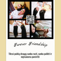 Personalizuotas "Forever Friendship" dizaino kūrinys ant drobės su jūsų nuotraukomis ir tekstu  Drobe -  dovanokis.lt