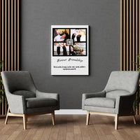 Personalizuotas "Forever Friendship" dizaino kūrinys ant drobės su jūsų nuotraukomis ir tekstu  Drobe -  dovanokis.lt