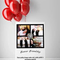 Personalizuotas "Forever Friendship" dizaino kūrinys ant drobės su jūsų nuotraukomis ir tekstu  Drobe -  dovanokis.lt