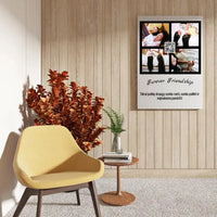 Personalizuotas "Forever Friendship" dizaino kūrinys ant drobės su jūsų nuotraukomis ir tekstu  Drobe -  dovanokis.lt