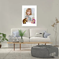 Personalizuotas "Masha ir Lokys" dizaino kūrinys ant drobės su jūsų nuotrauka  Drobe -  dovanokis.lt