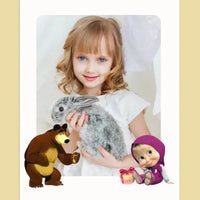 Personalizuotas "Masha ir Lokys" dizaino kūrinys ant drobės su jūsų nuotrauka  Drobe -  dovanokis.lt