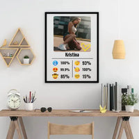 Personalizuotas "Emojis" dizaino įrėmintas plakatas su jūsų nuotrauka ir vardu  Posteris(Plakatas) -  dovanokis.lt