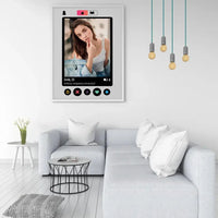 Personalizuotas "Tinder" dizaino įrėmintas plakatas su jūsų nuotrauka ir tekstu  Posteris(Plakatas) -  dovanokis.lt