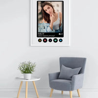 Personalizuotas "Tinder" dizaino įrėmintas plakatas su jūsų nuotrauka ir tekstu  Posteris(Plakatas) -  dovanokis.lt