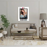 Personalizuotas "Tinder" dizaino kūrinys ant drobės su jūsų nuotrauka ir tekstu  Drobe -  dovanokis.lt