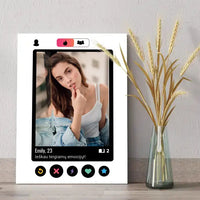 Personalizuotas "Tinder" dizaino kūrinys ant drobės su jūsų nuotrauka ir tekstu  Drobe -  dovanokis.lt