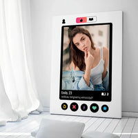 Personalizuotas "Tinder" dizaino kūrinys ant drobės su jūsų nuotrauka ir tekstu  Drobe -  dovanokis.lt