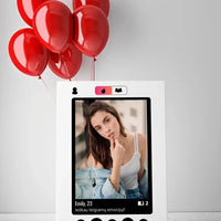 Personalizuotas "Tinder" dizaino kūrinys ant drobės su jūsų nuotrauka ir tekstu  Drobe -  dovanokis.lt