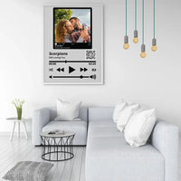 Personalizuotas "Besties" dizaino įrėmintas plakatas su jūsų nuotrauka ir pasirinkta daina  Posteris(Plakatas) -  dovanokis.lt