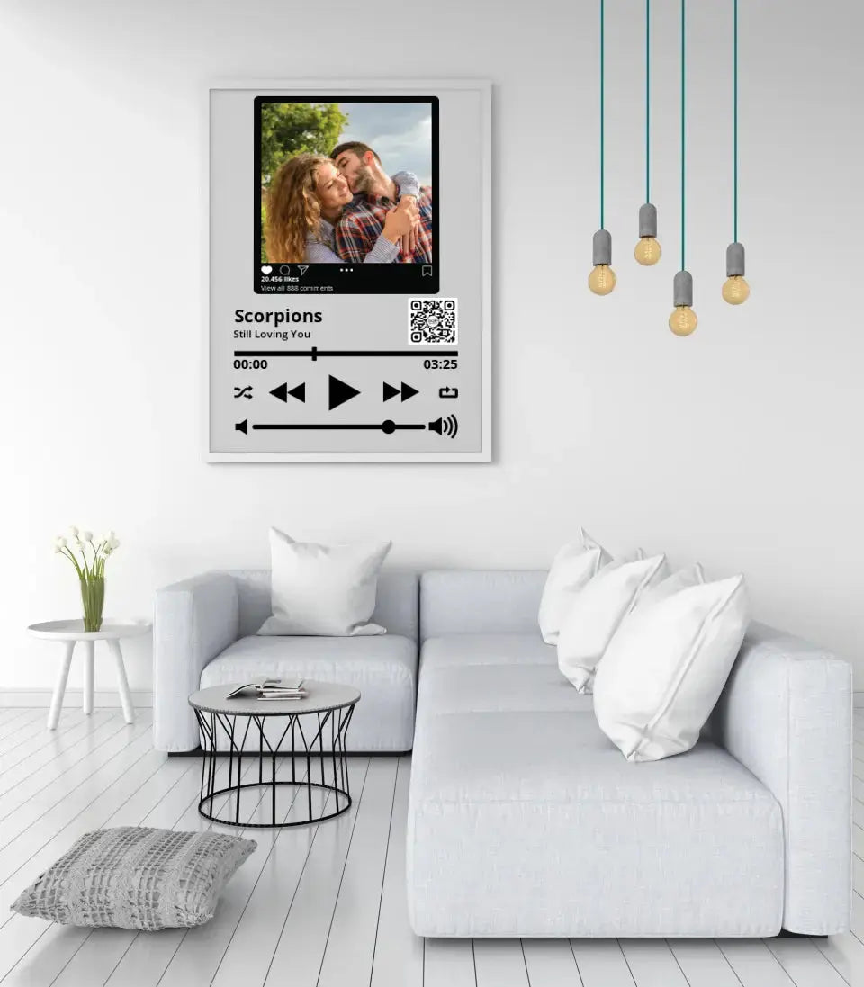 Personalizuotas "Besties" dizaino įrėmintas plakatas su jūsų nuotrauka ir pasirinkta daina  Posteris(Plakatas) -  dovanokis.lt