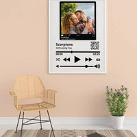 Personalizuotas "Besties" dizaino įrėmintas plakatas su jūsų nuotrauka ir pasirinkta daina  Posteris(Plakatas) -  dovanokis.lt