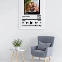 Personalizuotas "Besties" dizaino įrėmintas plakatas su jūsų nuotrauka ir pasirinkta daina  Posteris(Plakatas) -  dovanokis.lt