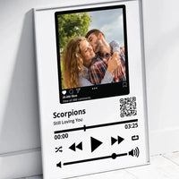 Personalizuotas "Besties" dizaino įrėmintas plakatas su jūsų nuotrauka ir pasirinkta daina  Posteris(Plakatas) -  dovanokis.lt