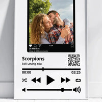 Personalizuotas "Besties" dizaino įrėmintas plakatas su jūsų nuotrauka ir pasirinkta daina  Posteris(Plakatas) -  dovanokis.lt